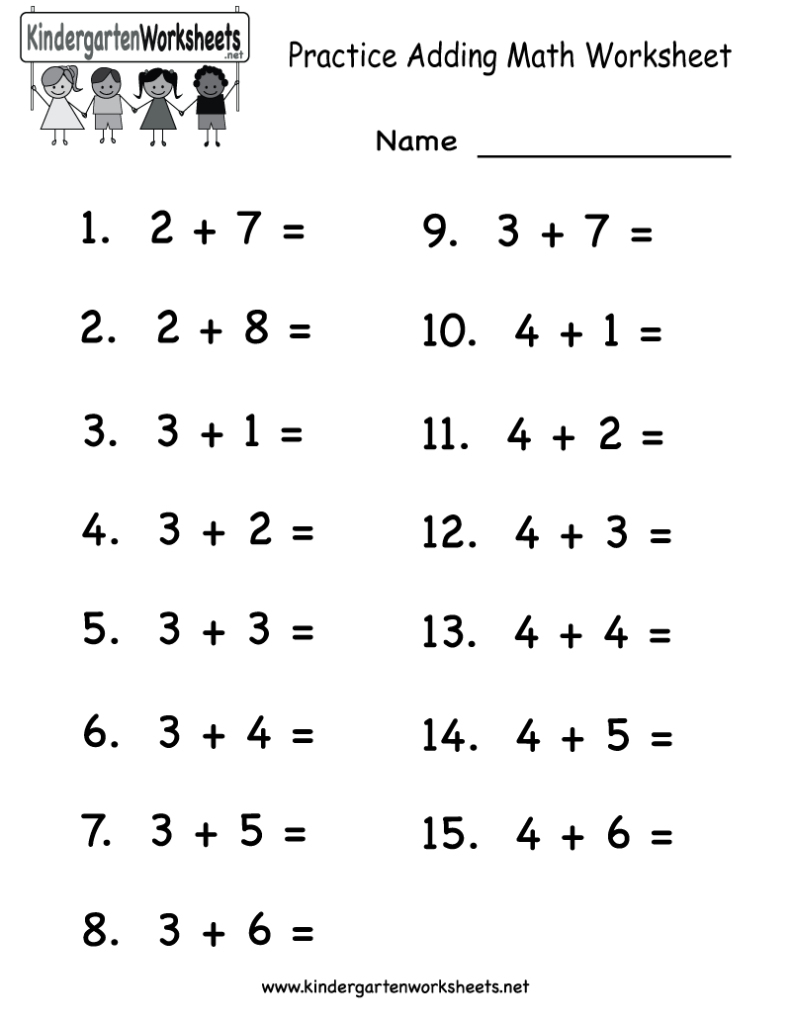 Simple Worksheets For Kindergarten – With Printable Maths Ks2 Also | Free Printable Simple Math Worksheets