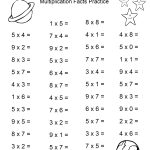 Space Theme   4Th Grade Math Practice Sheets   Multiplication Facts | Printable School Worksheets For 4Th Graders