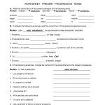 Spanish Worksheets Printables | Present Progressive Worksheet | Spanish Reflexive Verbs Worksheet Printable