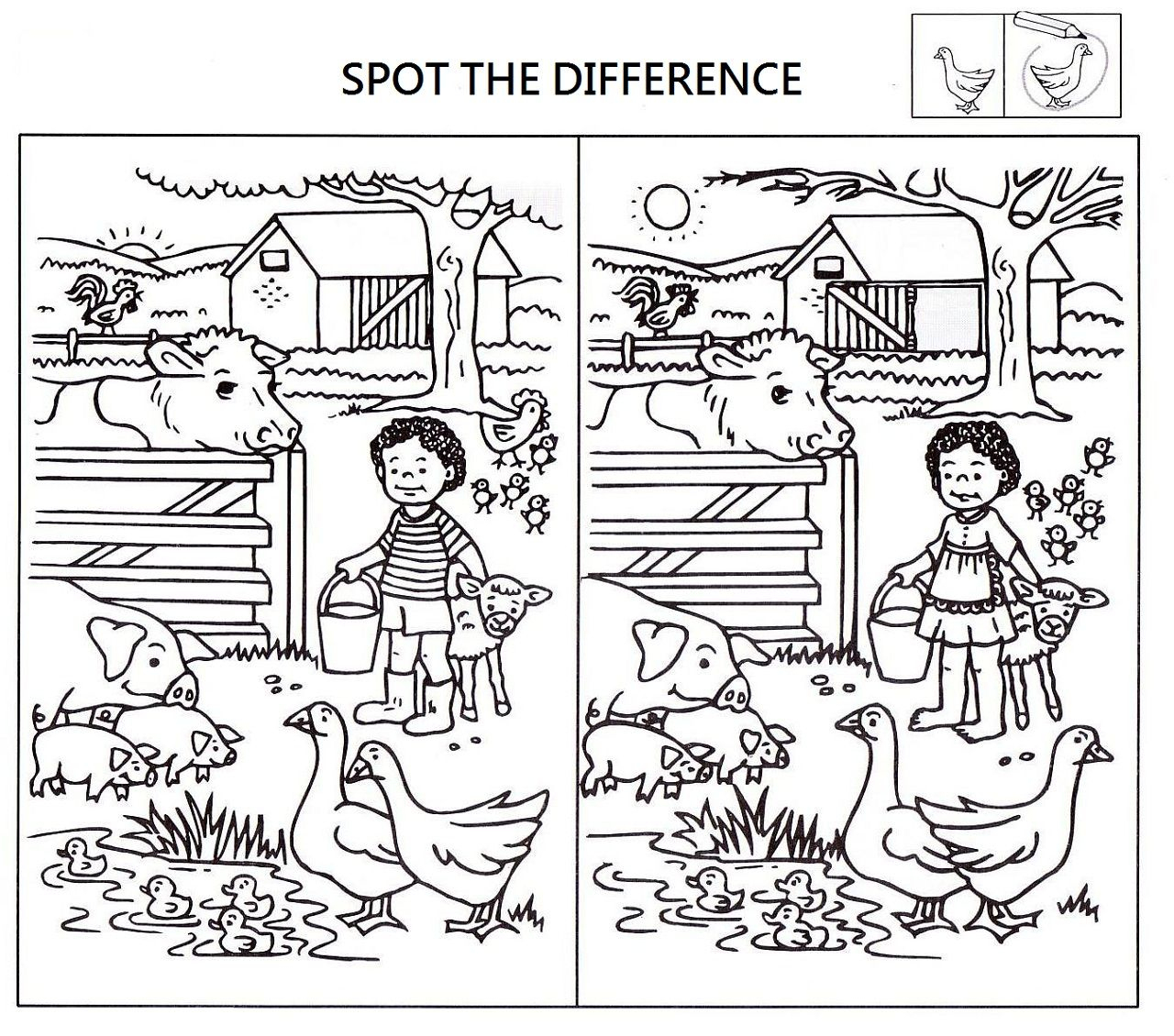 Spot The Difference Worksheets For Kids | Kids Worksheets Printable | Spot The Difference Printable Worksheets For Adults