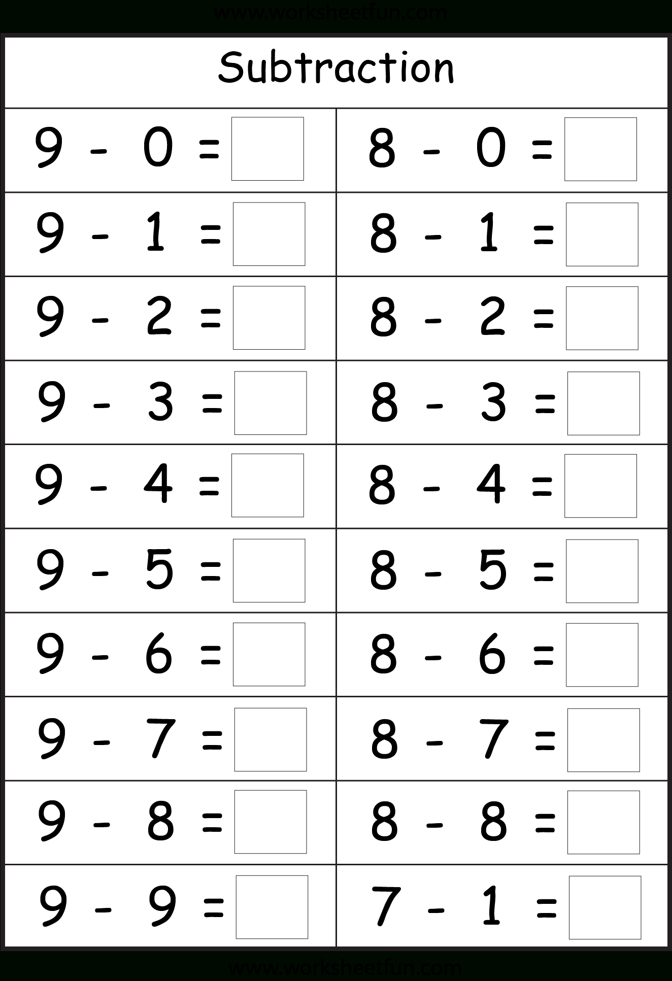 Subtraction - 4 Worksheets | Printable Worksheets | Preschool Math | Free Printable Kindergarten Addition And Subtraction Worksheets