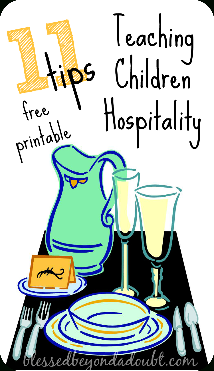 Teaching Children Hospitality - Free Printable! - Blessed Beyond A Doubt | Hospitality Worksheets Printable