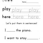 Teaching Sight Words Worksheet   Free Kindergarten English Worksheet | Dolch Words Worksheets Free Printable