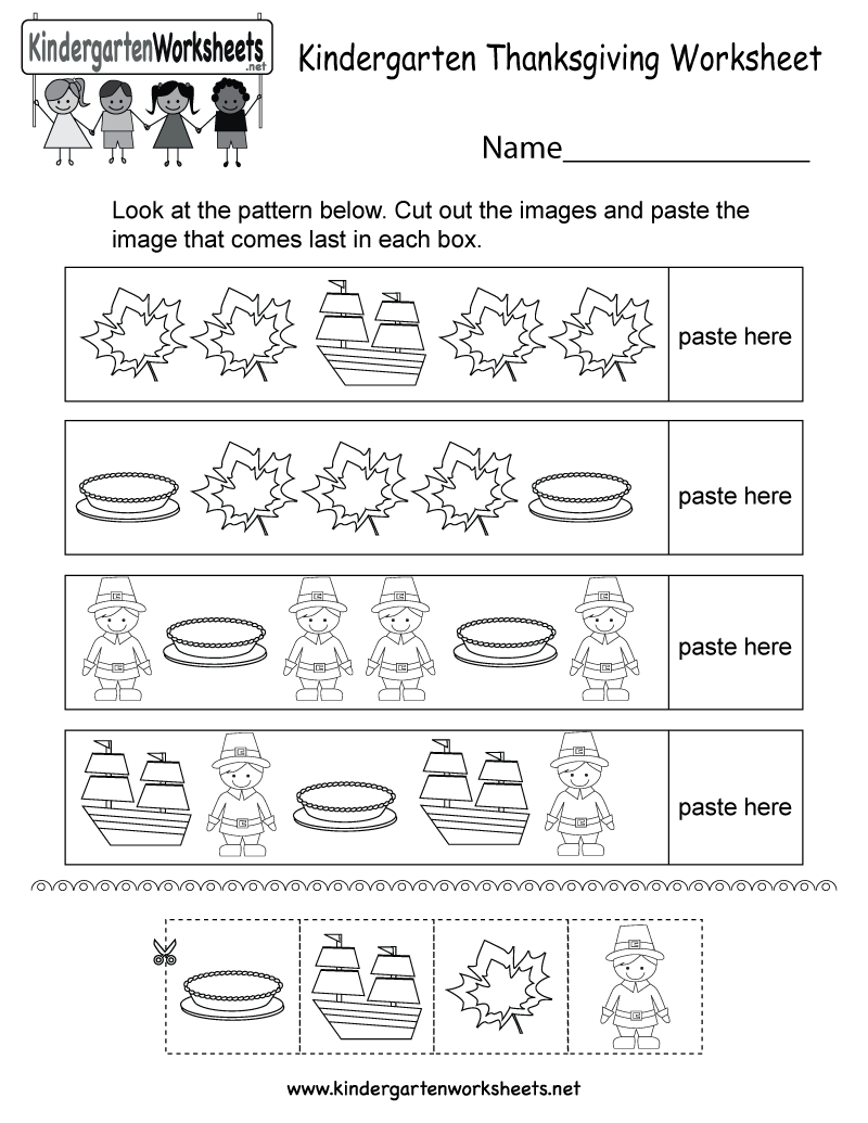 Thanksgiving Worksheet - Free Kindergarten Holiday Worksheet For Kids | Printable Thanksgiving Worksheets Kindergarten