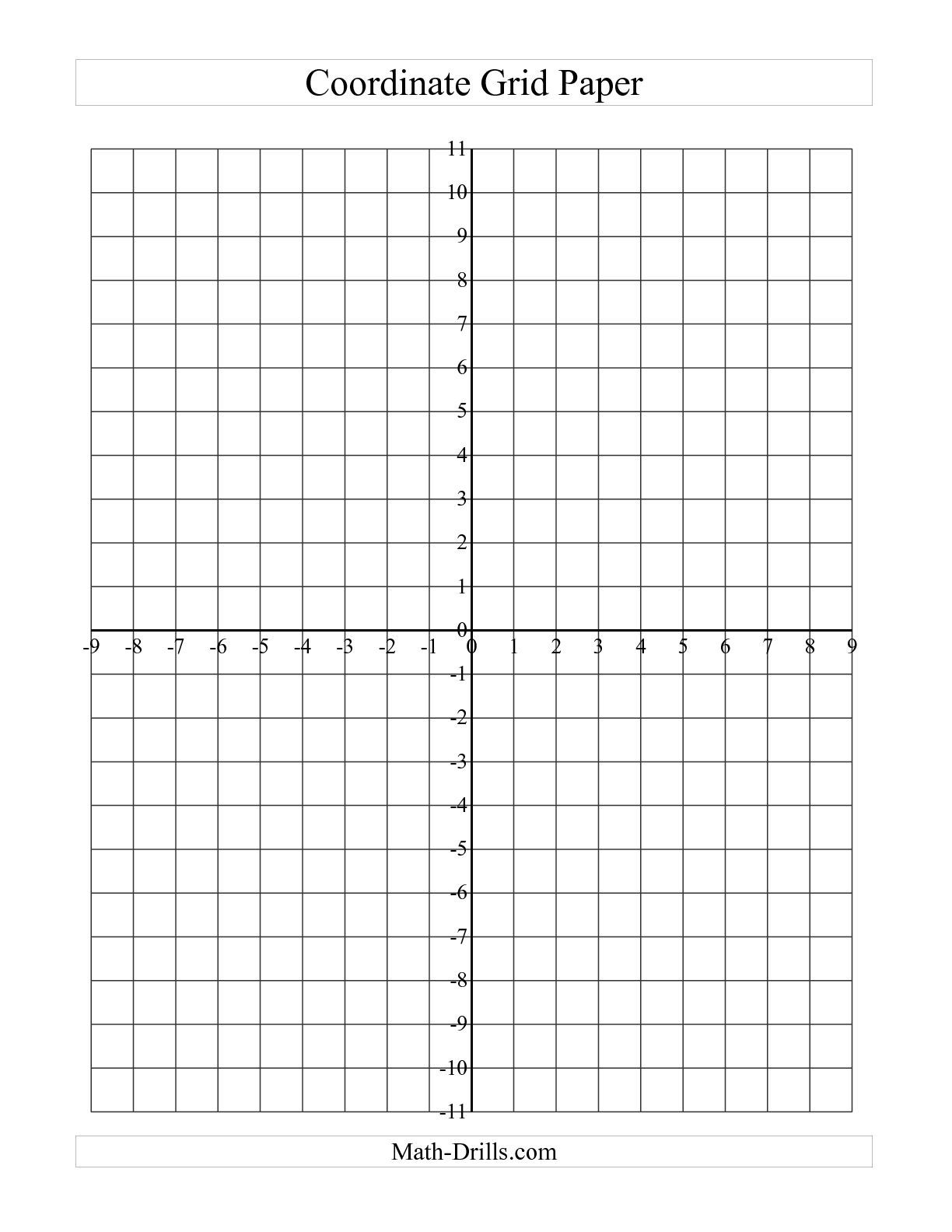 The Coordinate Grid Paper (Large Grid) (A) Math Worksheet From The | Free Printable Coordinate Grid Worksheets