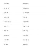 The Using The Distributive Property (Answers Do Not Include | Combining Like Terms Printable Worksheets