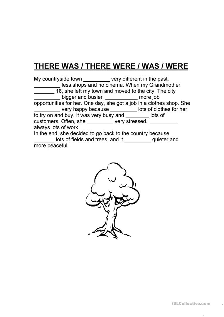 There Was / There Were / Was / Were Worksheet - Free Esl Printable | There Was There Were Printable Worksheets