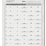 These Fill In The Blank Style Roman Numeral Pattern Worksheets Help | Printable Roman Numerals Worksheets