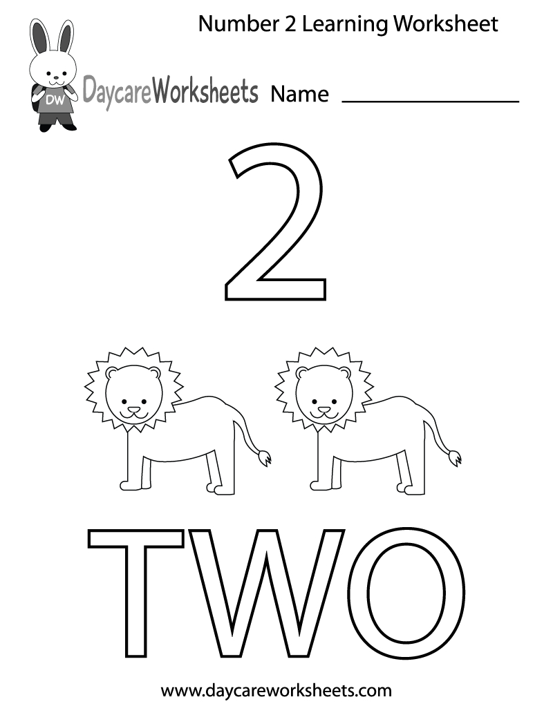 This Free Printable Worksheet Helps Preschoolers Learn The Number | Daycare Worksheets Printable