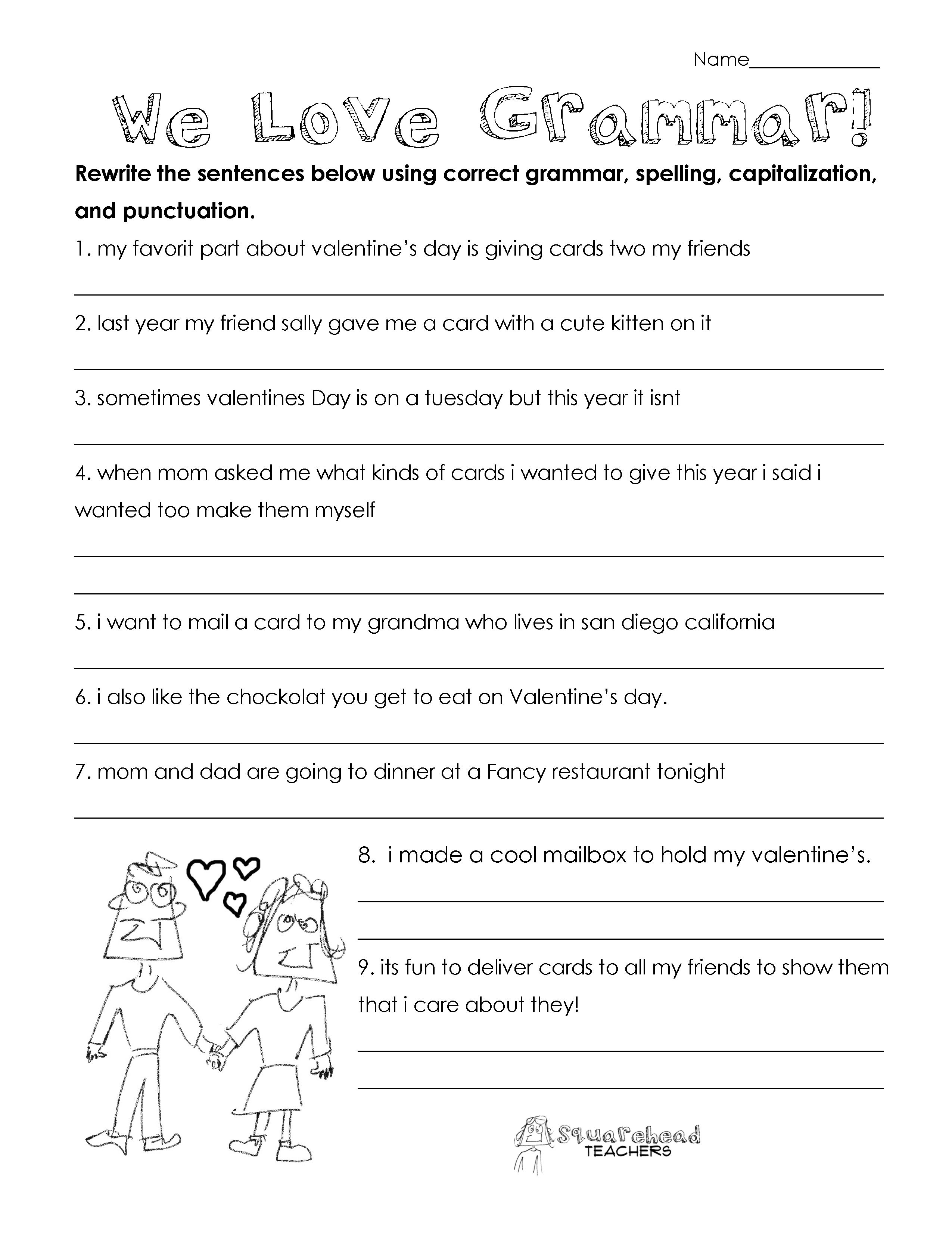 This Grammar Practice Worksheet Seems A Bit Too Tough For The | 3Rd Grade Grammar Free Printable Worksheets