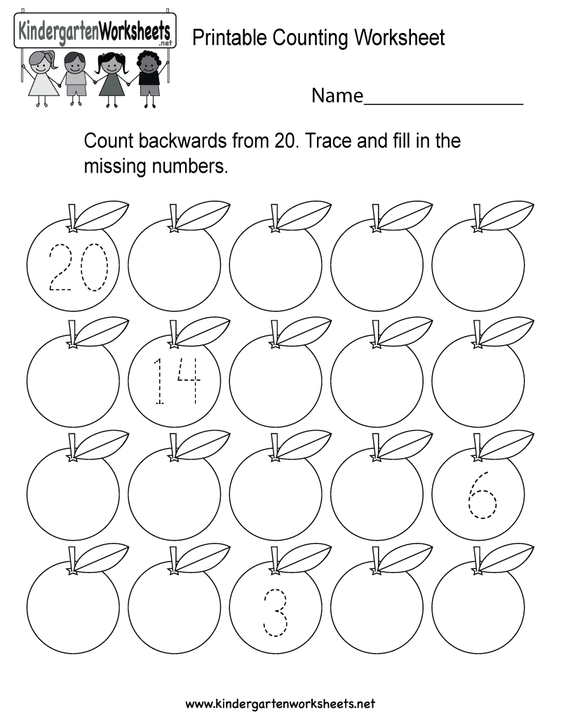 This Is A Backward Counting Worksheet For Kindergarteners. Kids Can | Printable Children&amp;amp;#039;s Math Worksheets