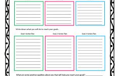 Printable Goal Setting Worksheet For High School Students