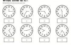 Learn To Tell The Time Printable Worksheets