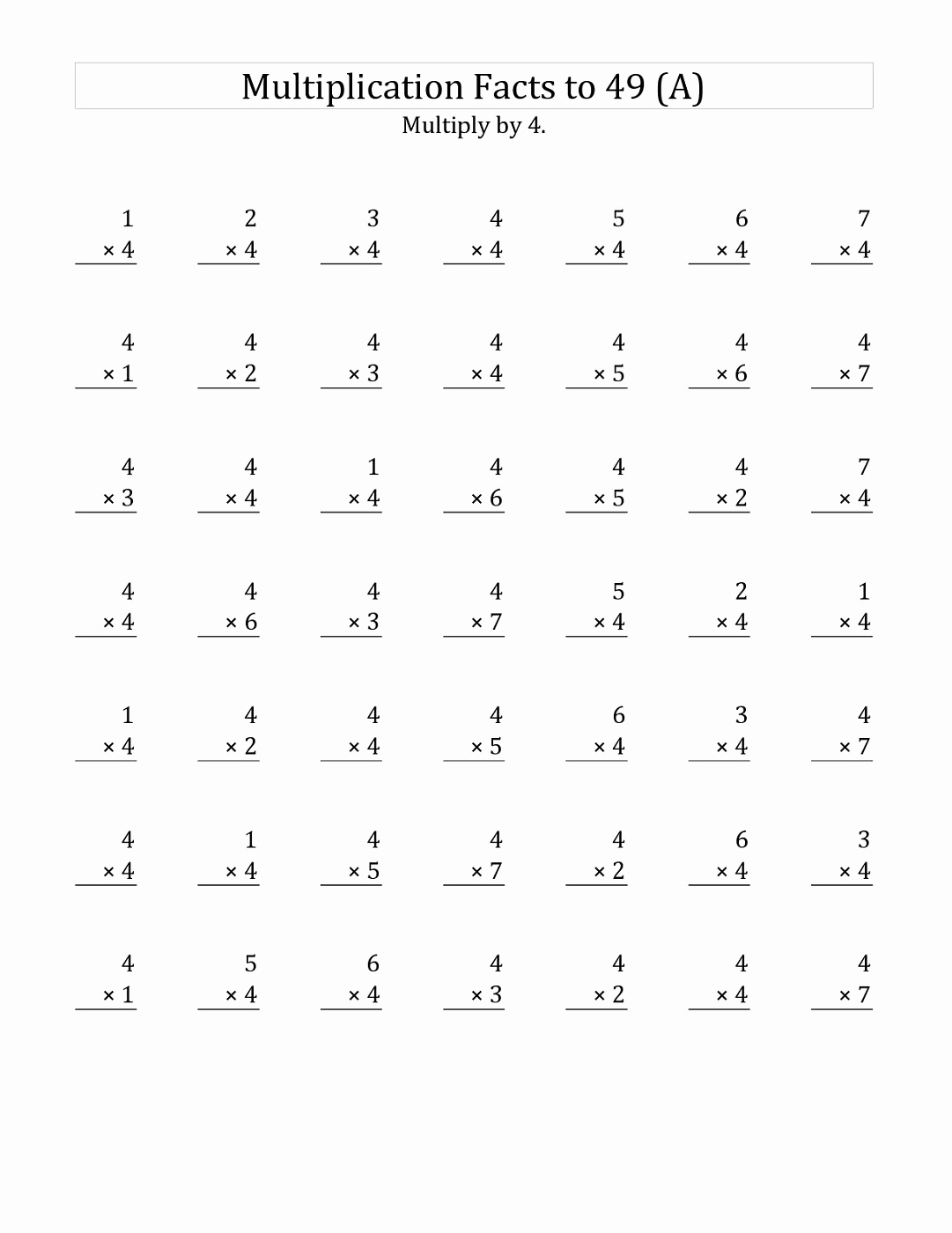 Times Table Sheet Of 4 Times Table Worksheets Printable – Mycourses | Times Tables Worksheets Printable