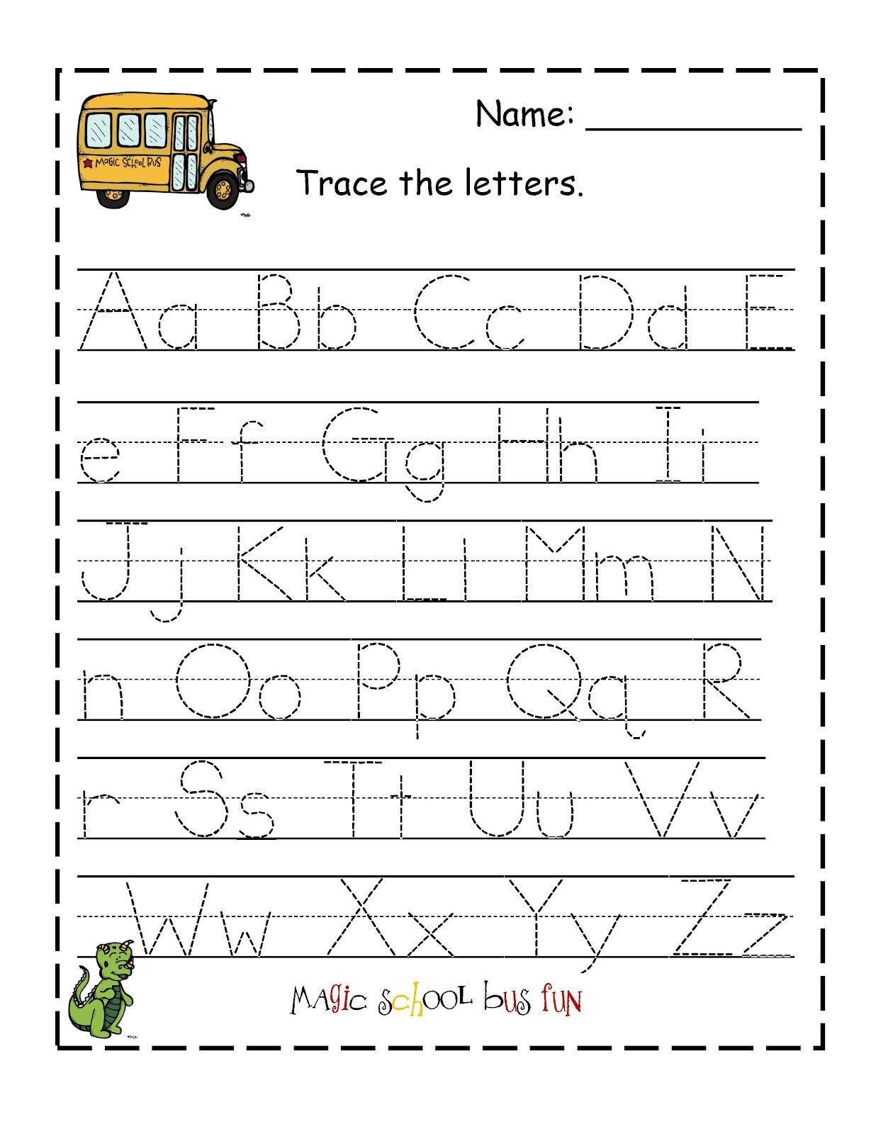 Tracing Papers For Kindergarten - Koran.sticken.co | Free Printable Alphabet Tracing Worksheets For Kindergarten