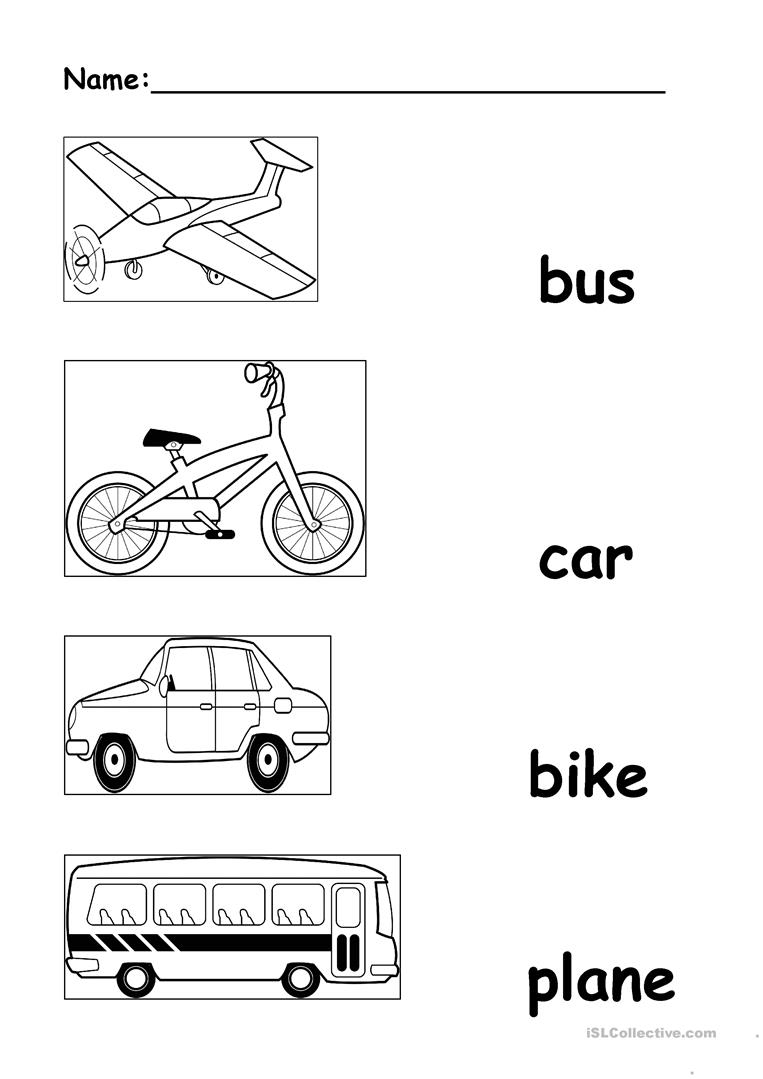 Transportation Worksheet - Free Esl Printable Worksheets Made | Free Printable Transportation Worksheets For Kids