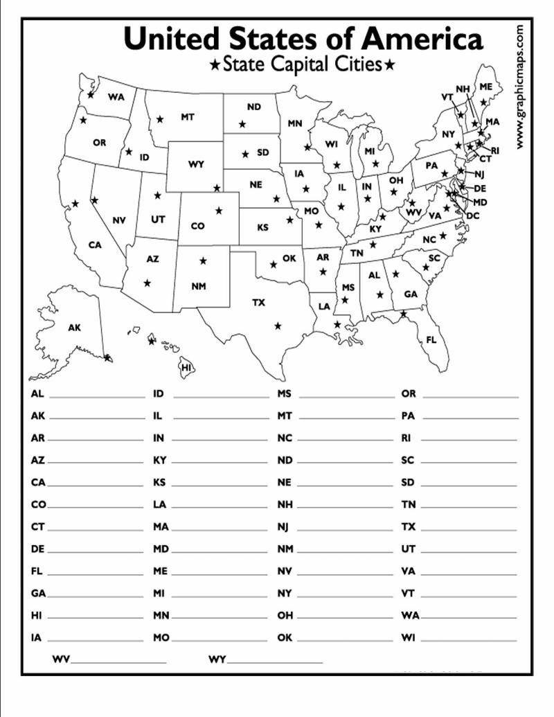 United States Map Quiz Worksheet 16 On United States Map Quiz | Us States And Capitals Printable Worksheets