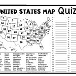 United States Map Quiz & Worksheet: Usa Map Test With Practice | Us States And Capitals Printable Worksheets