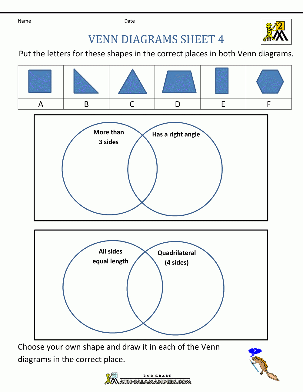 Venn Diagram Worksheets | Free Printable Venn Diagram Math Worksheets