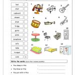 Vocabulary Matching Worksheet   Elementary 2.4 (Musical Instruments | Reading Music Worksheets Printable