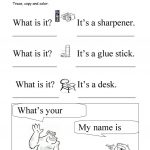 What Is It? What's Your Name? Trace And Copy Worksheet   Free Esl | Trace Your Name Worksheets Printables