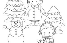 Winter Coloring Worksheet – Free Kindergarten Seasonal Worksheet For | Free Printable Winter Preschool Worksheets