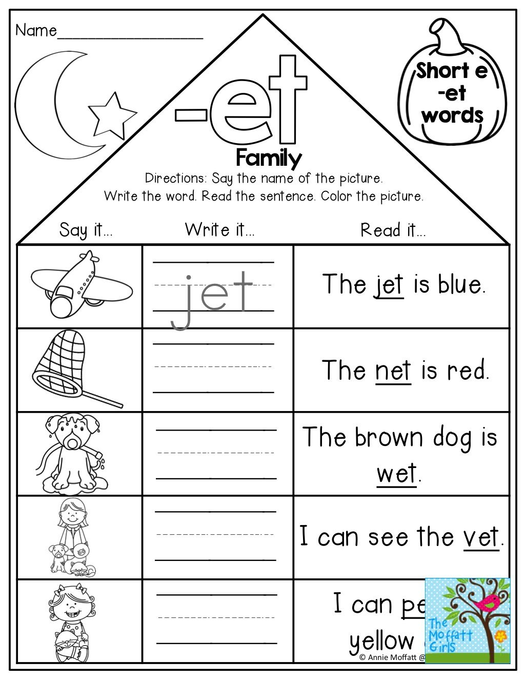 Word Family Houses And Tons Of Other Fun Printables! | Kindergarten | Family Printable Worksheets