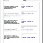 Word Problems | Math Problems Printable Worksheets