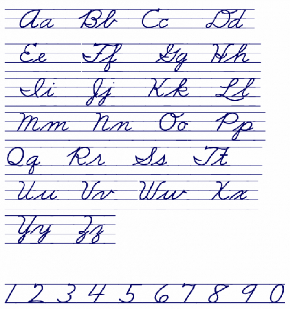 Cursive Writing Practice Sheets Capital Letters