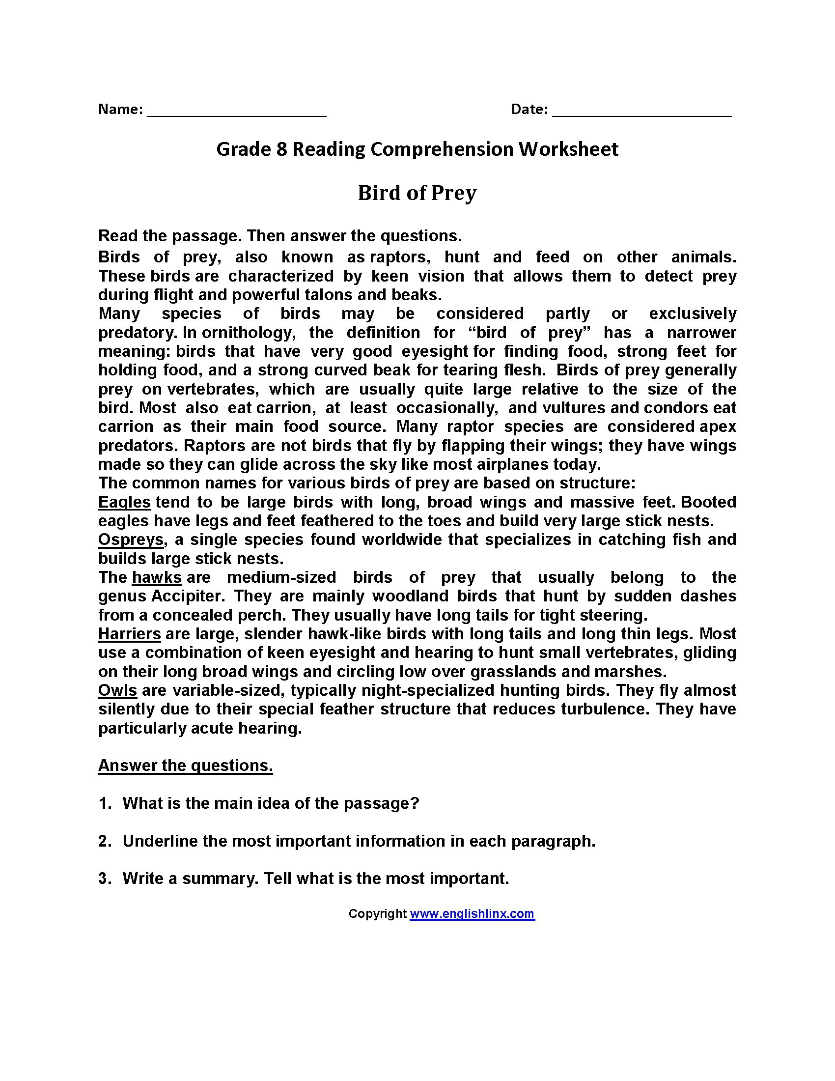 Worksheet : Free Printable Reading Comprehension Worksheets For 3Rd | Free Printable Reading Comprehension Worksheets For Adults