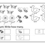 Worksheets Kindergarten Free Printable Educational Counting Coloring | Counting Printable Worksheets For Kindergarten