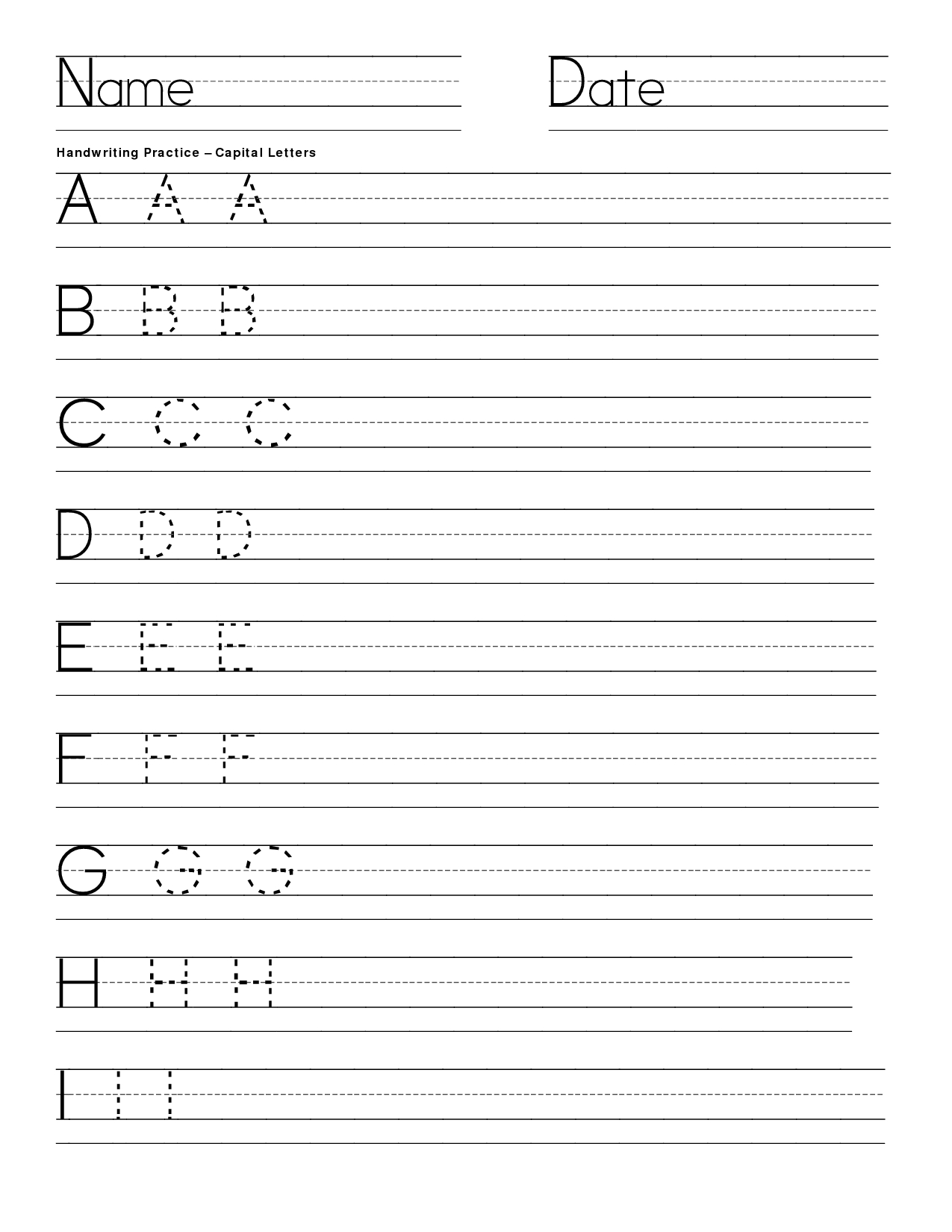 Cursive Writing Worksheets Printable Capital Letters Printable Worksheets