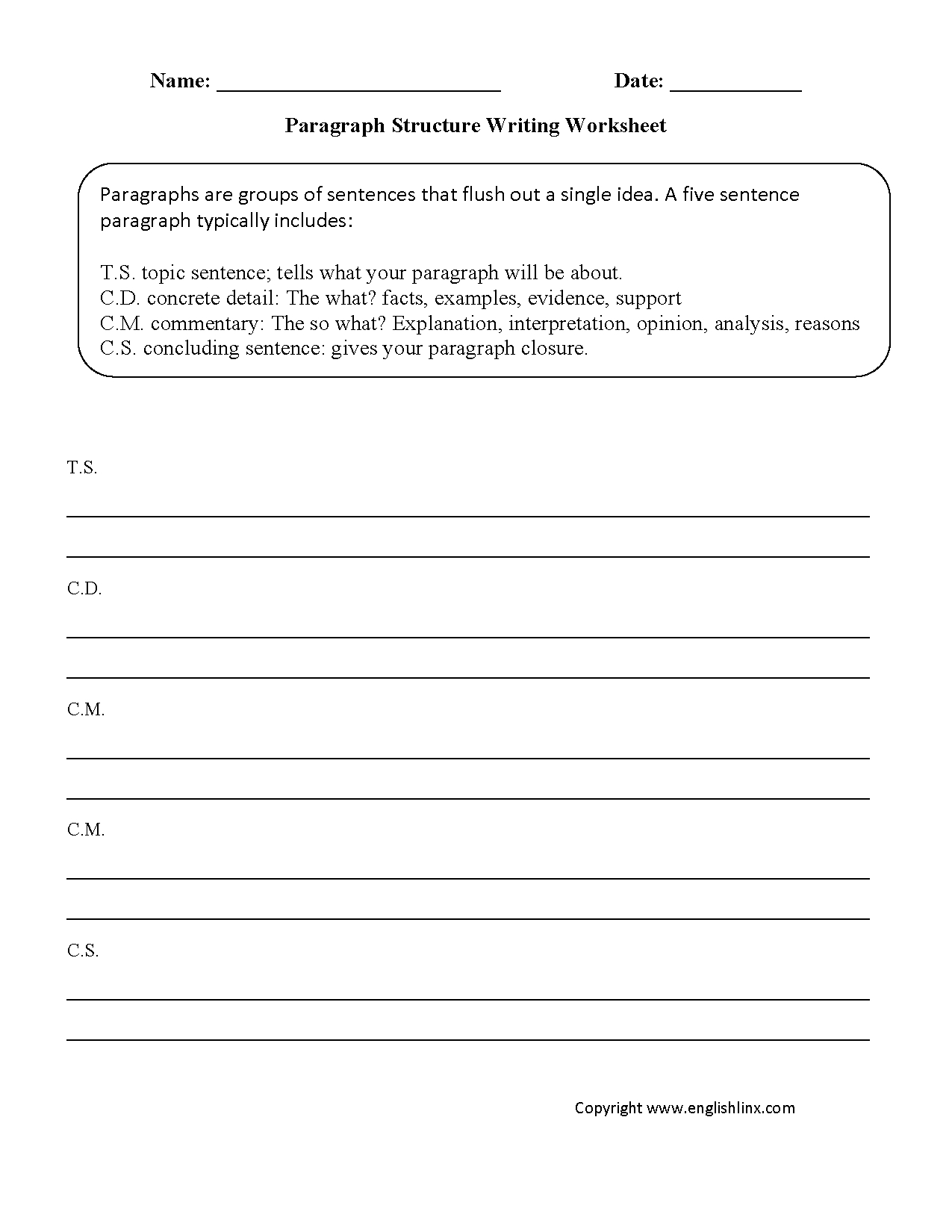 Writing Worksheets | Paragraph Writing Worksheets | Free Printable Paragraph Writing Worksheets