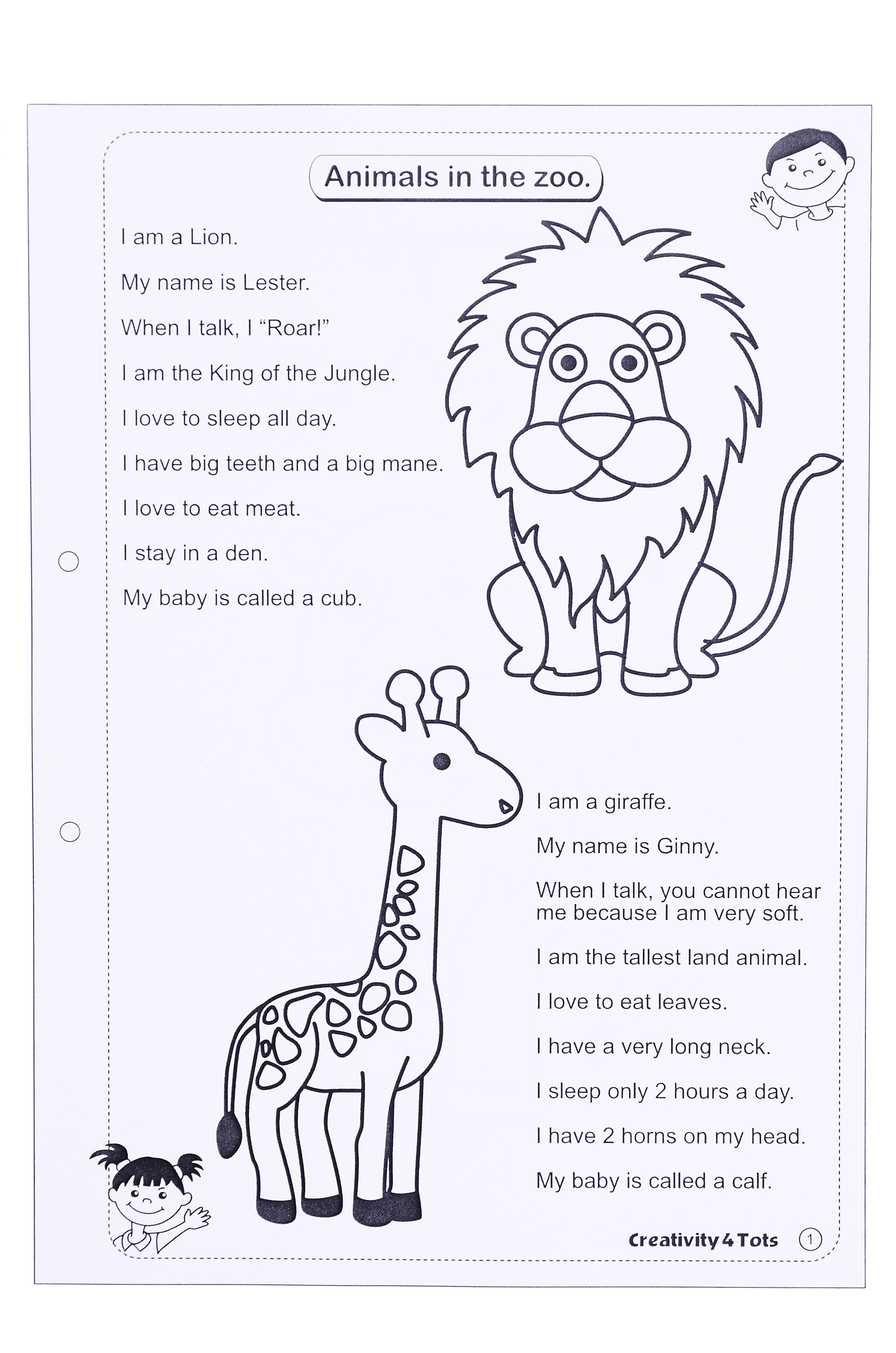 Zoo Animals Worksheet - This Worksheet Is Designed To Teach The | Free Printable Zoo Worksheets