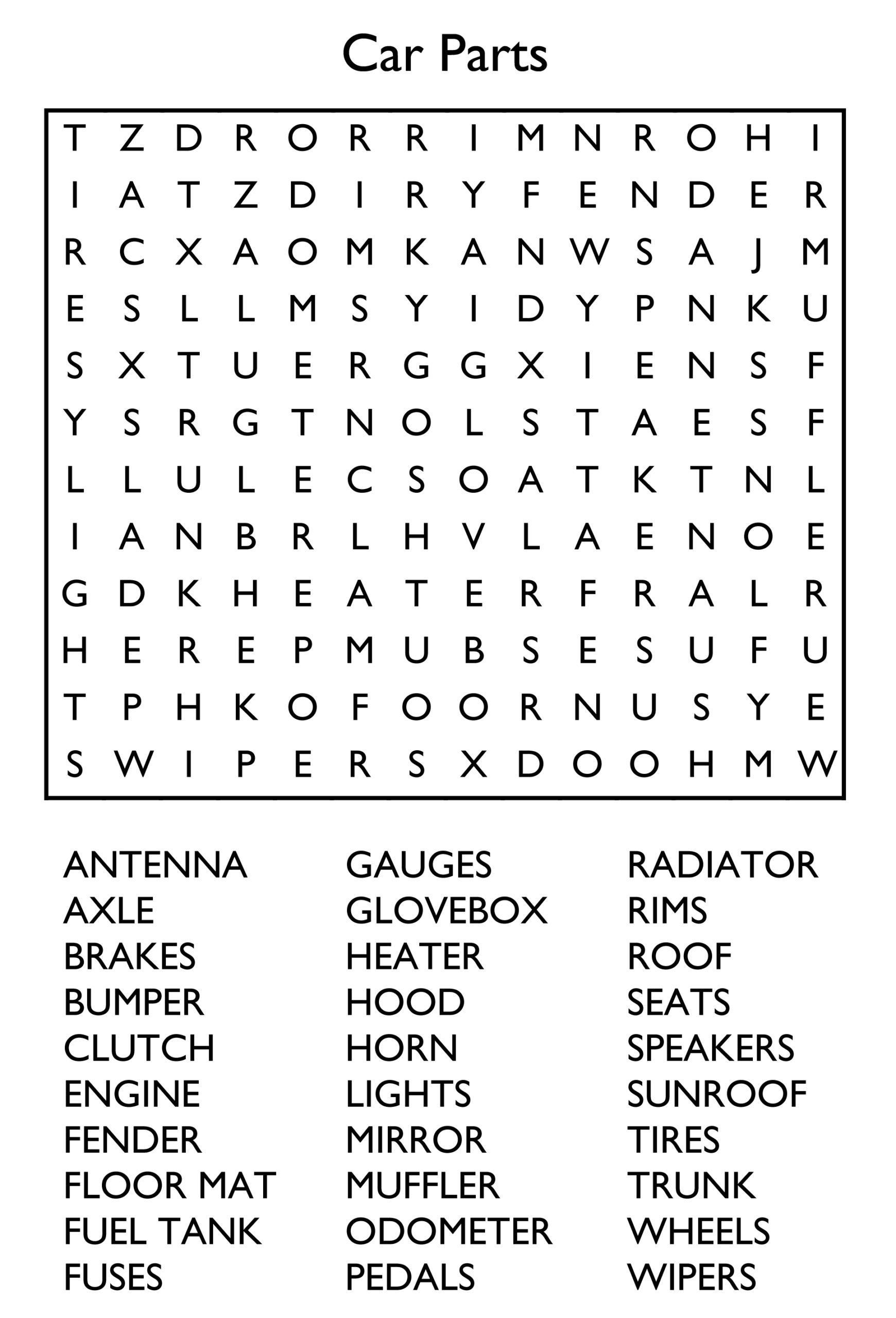10 Free Printable Word Search Puzzles | Free Printable Word Search Worksheets For Adults