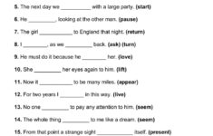 Free Printable Past Tense Verbs Worksheets
