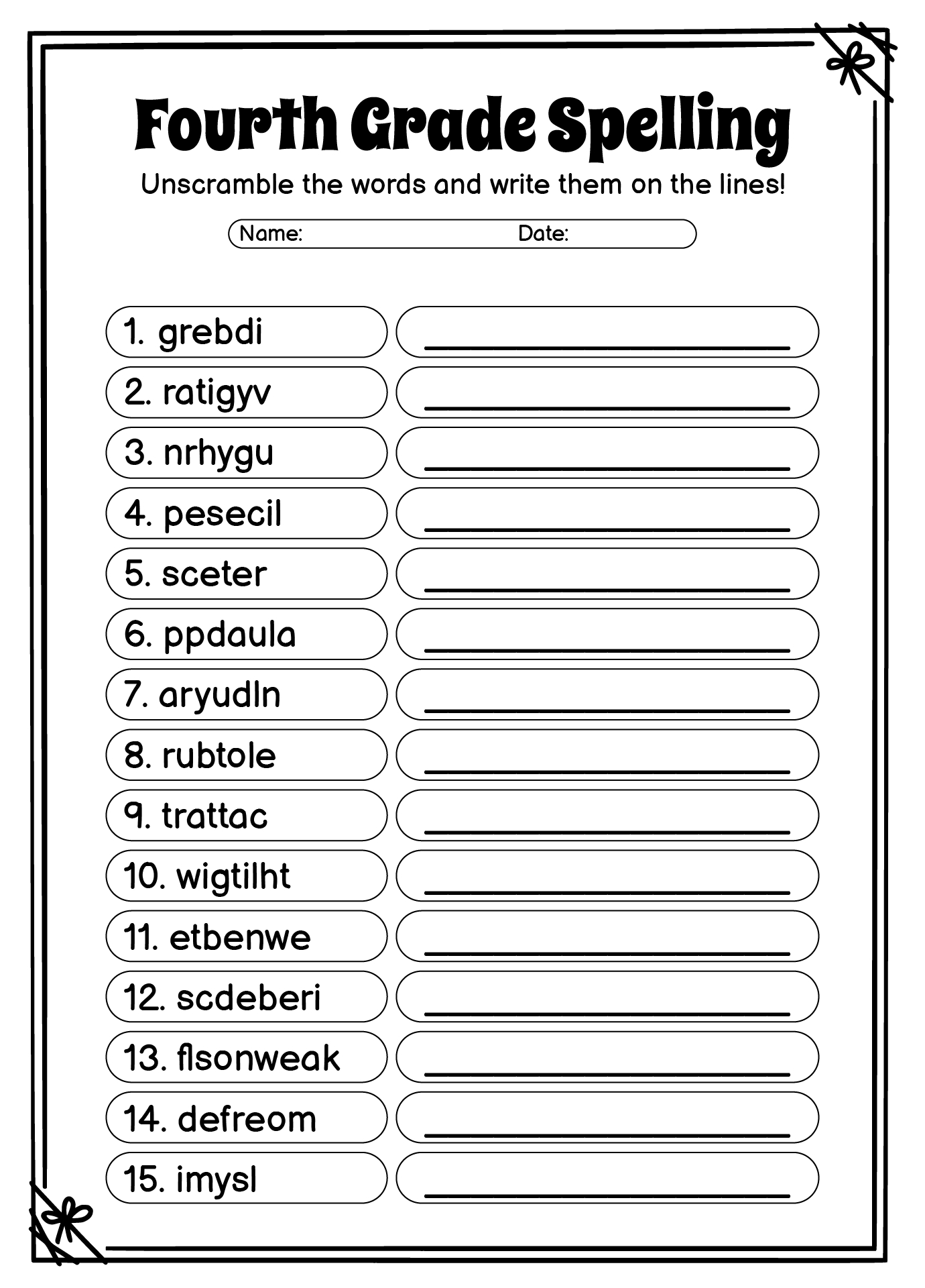 11 4th grade spelling worksheets printable free pdf at free printable spelling worksheets for 4th grade 11 4Th Grade Spelling Worksheets Printable - Free Pdf At | Free Printable Spelling Worksheets For 4Th Grade