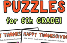 Thanksgiving Math Worksheets Middle School