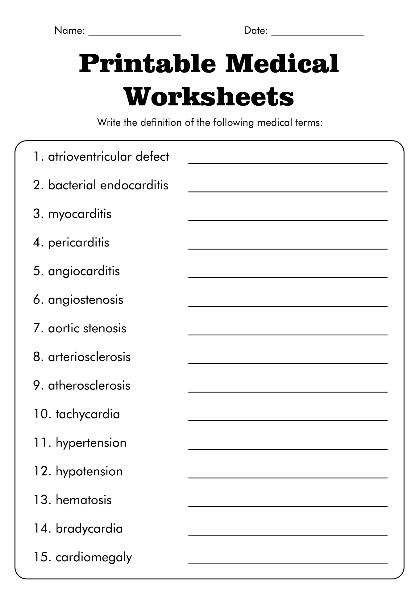 13 medical assistant printable worksheets free pdf at worksheeto free printable medical terminology worksheets 13 Medical Assistant Printable Worksheets - Free Pdf At Worksheeto | Free Printable Medical Terminology Worksheets