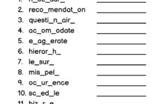 7Th Grade Spelling Worksheets Free Printable