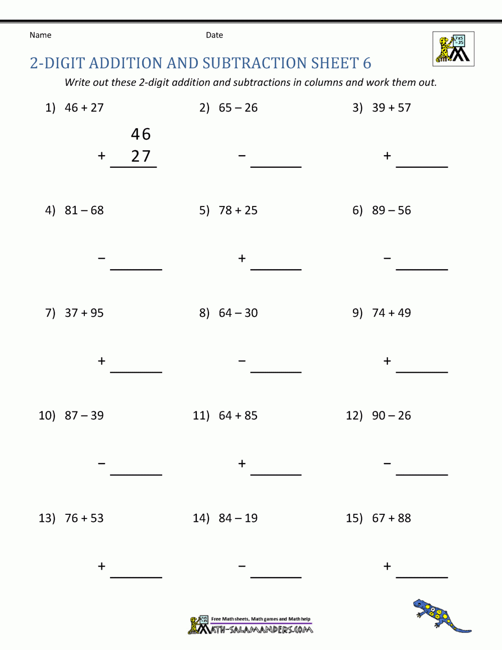 2 digit addition and subtraction worksheets free printable double digit addition and subtraction worksheets 2 Digit Addition And Subtraction Worksheets | Free Printable Double Digit Addition And Subtraction Worksheets