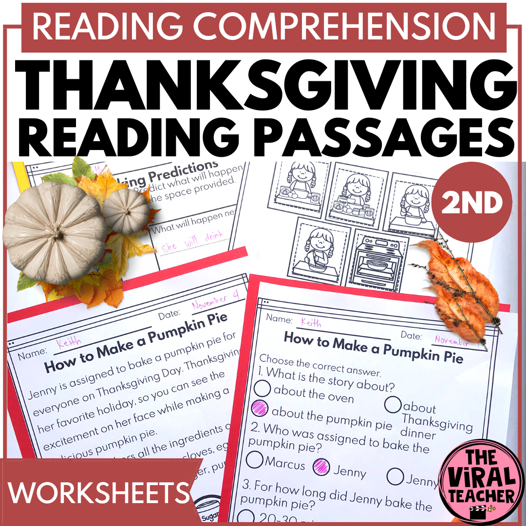 2Nd Grade Thanksgiving Reading Passages And Comprehension | 2nd Grade Thanksgiving Reading Comprehension Worksheets