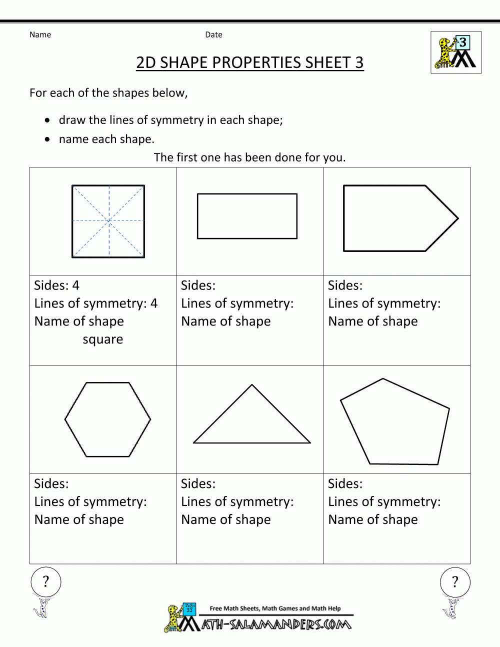 3Rd Grade Geometry Worksheets - Worksheets Library | Third Grade Geometry Worksheets Free Printable