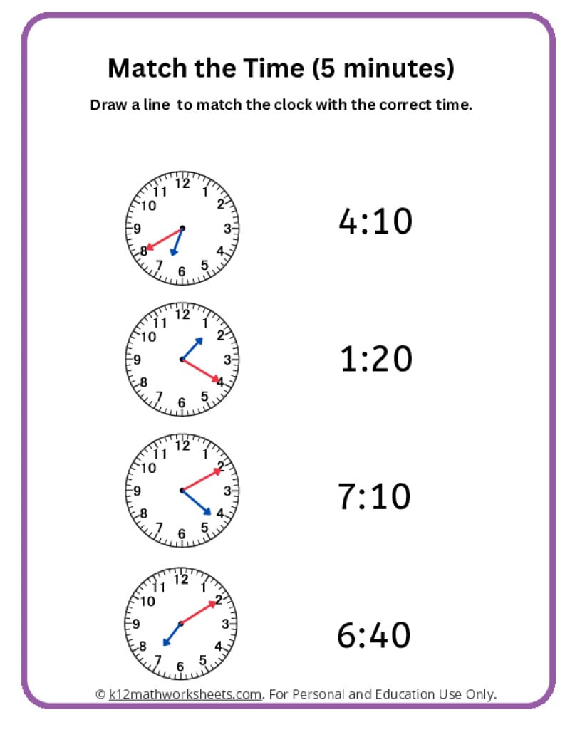 3Rd Grade Telling Time Worksheets - K12 Math Worksheets | Printable Clock Worksheets For 3Rd Grade