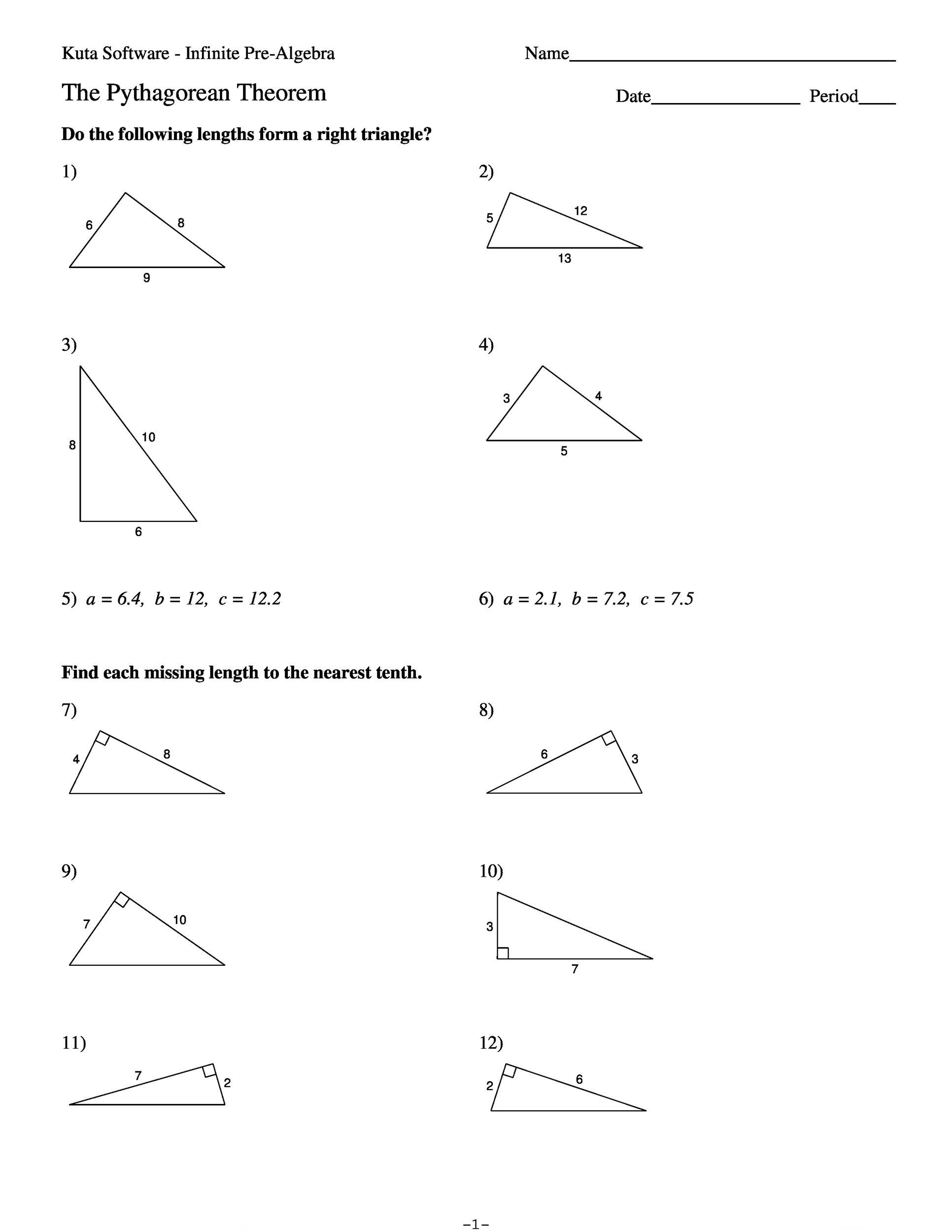 48 Pythagorean Theorem Worksheet With Answers [Word + Pdf] | Free Printable Pythagorean Theorem Worksheets