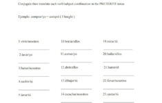 Spanish Preterite Worksheets Printable