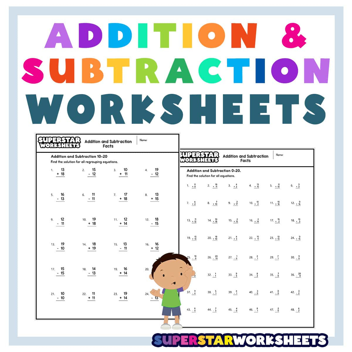 addition and subtraction worksheets superstar worksheets free printable double digit addition and subtraction worksheets Addition And Subtraction Worksheets - Superstar Worksheets | Free Printable Double Digit Addition And Subtraction Worksheets