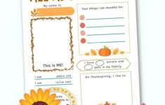 Thanksgiving Worksheet For Kids
