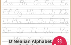 Alphabet Handwriting Practice For Kids, Printable Letter Tracing | D Nealian Handwriting Worksheets Printable
