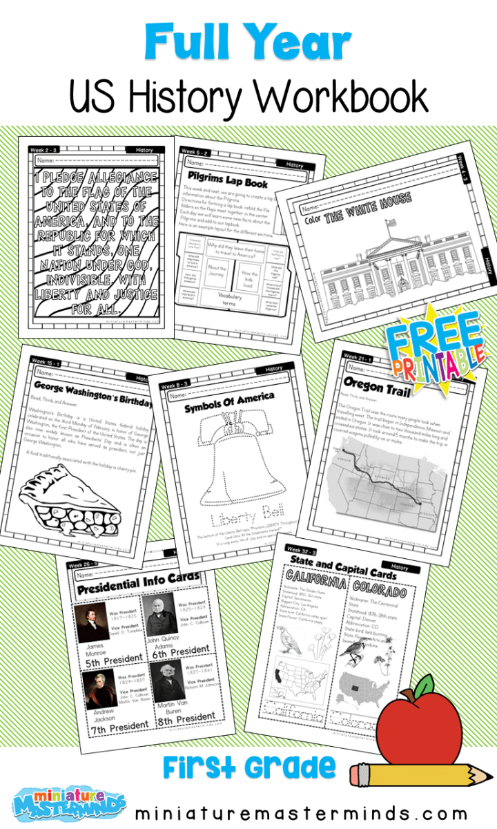 American History Work Book Ages 6 To 8 Free Printable Worksheets | 7Th Grade History Worksheets Printable